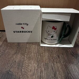 Starbucks Hello Kitty Mug with Red and Green Accents